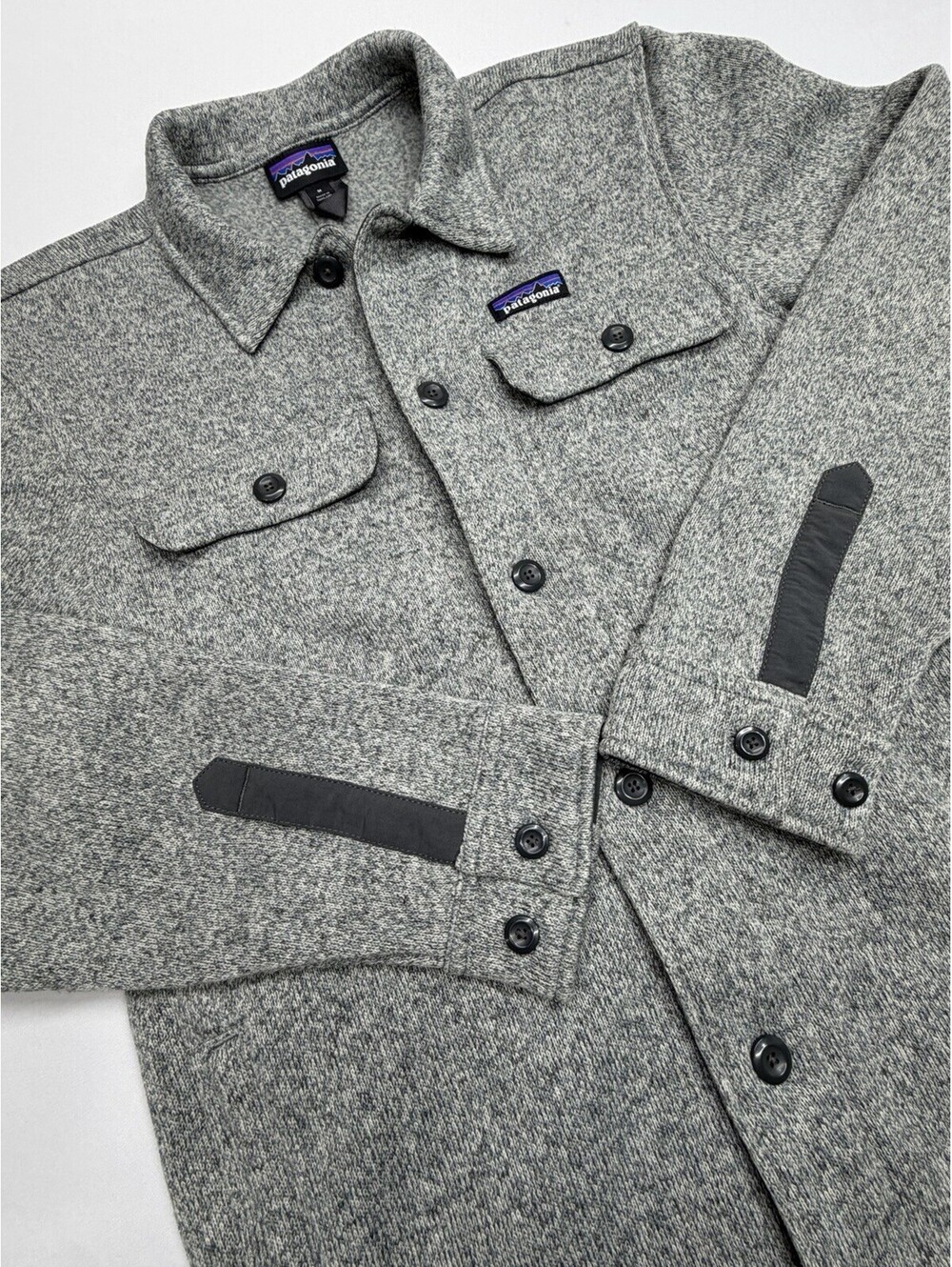 Patagonia Better Sweater Shirt Jacket Mens Medium Grey Knit Fleece Shacket 25840